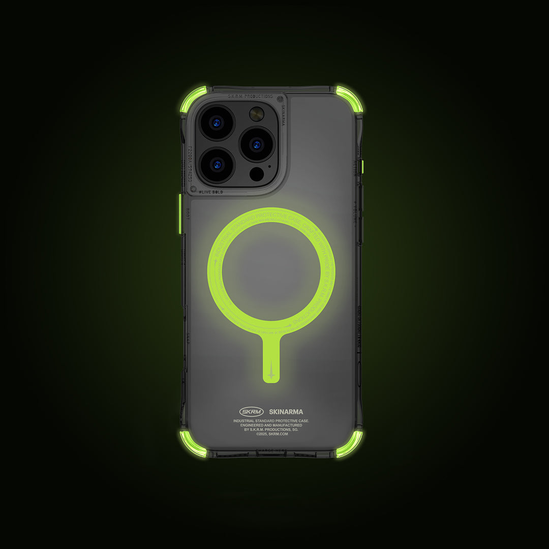 SkinArma iPhone 16 Pro Saido Niteglow Edition MagSafe Case | Green SkinArma iPhone 16 Pro Saido Niteglow Edition MagSafe Case | Green